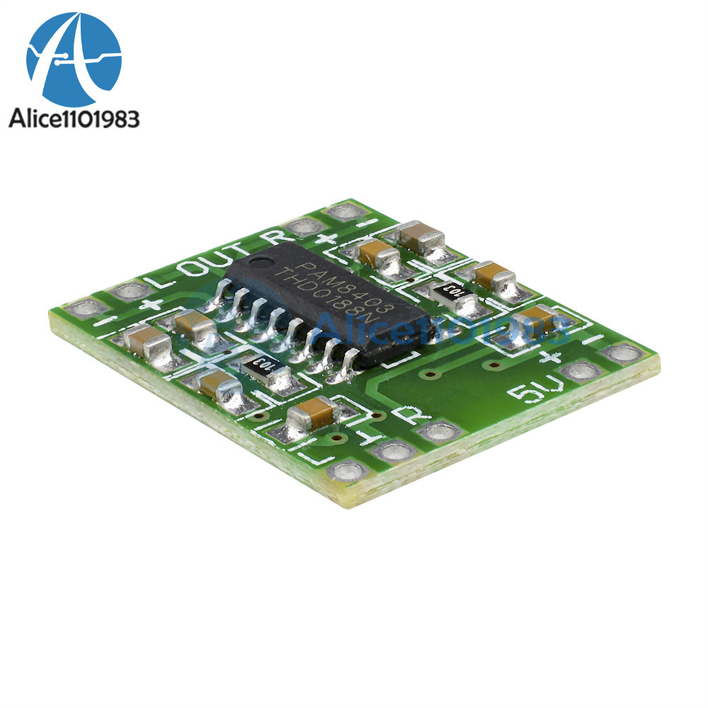 5pcs PAM8403 Mini 2 Channel Stereo 3W Class D Audio Power Amplifier Module Board