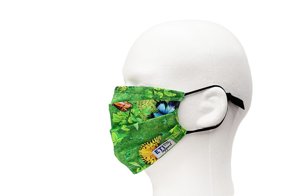 Green Butterfly Face Mask