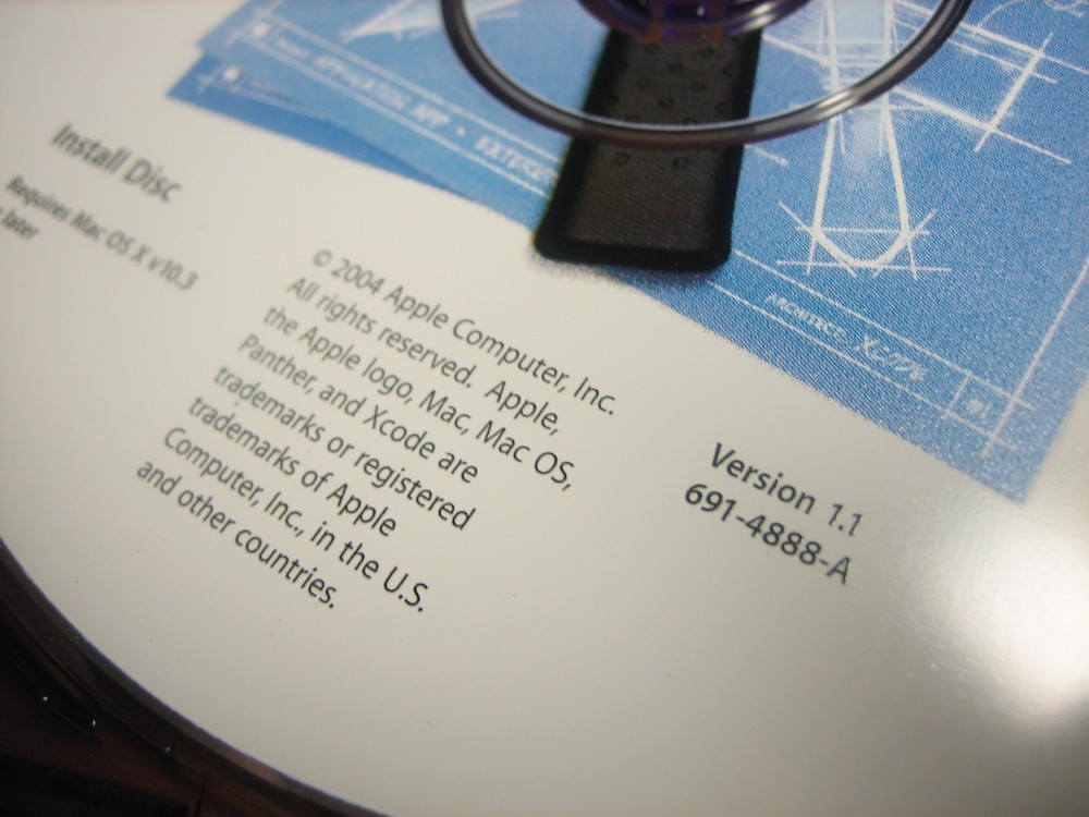 Apple Mac OS X Xcode Tools Install Disc Version 11 691-4888-A 2004