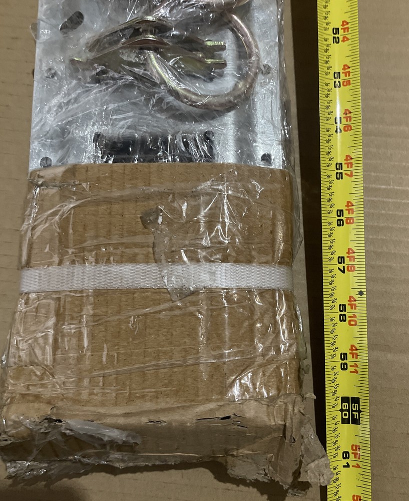 6 E-Track Tie-Down Rail Kit 5ft Horizontal E Track Rails and 6 Steel...