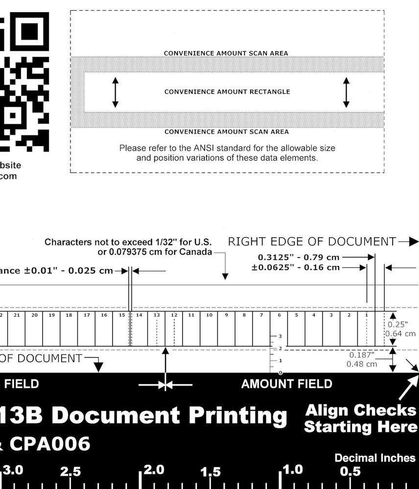 MICR Check Position Gauge