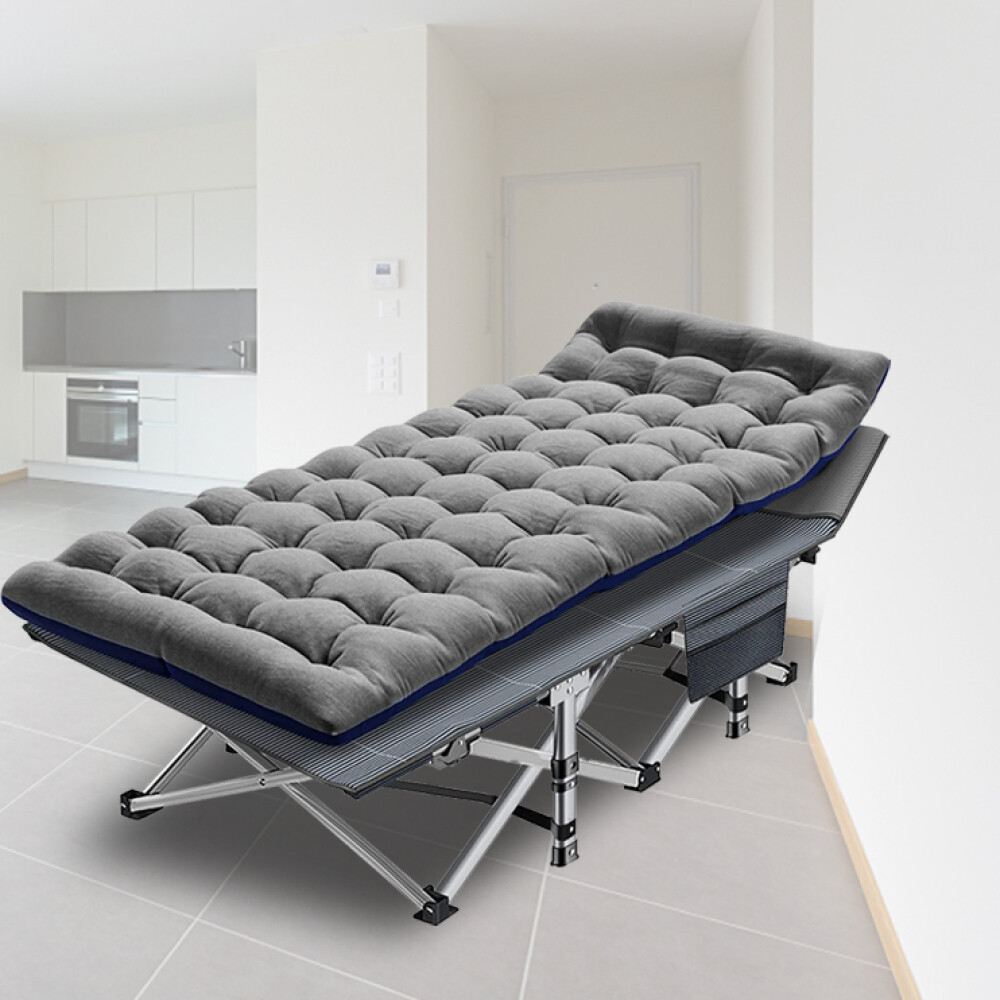NAIZEA Blue Folding Sleeping Cot With Mattress Updated Folding Cot Portable Bed