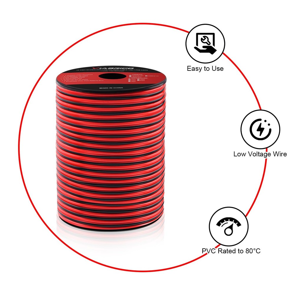 Two-conductor low voltage electrical extension cable.