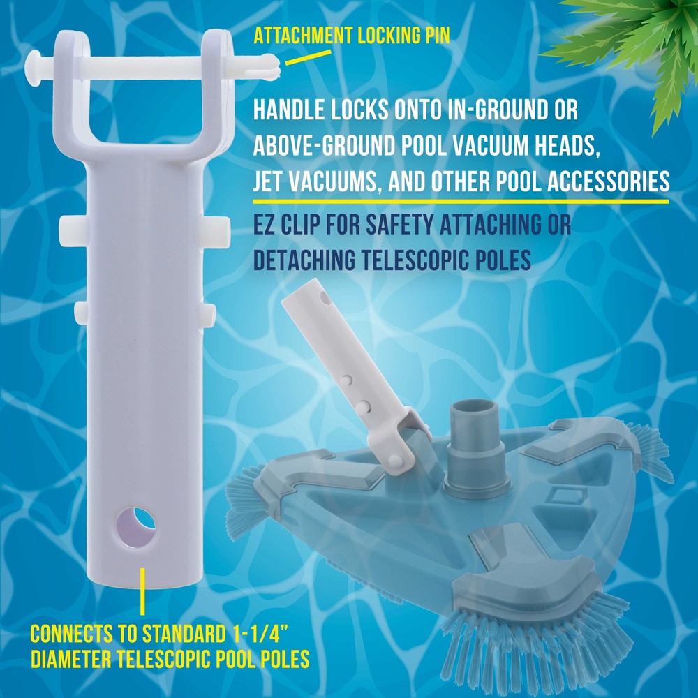 U.S. Pool Supply 2 Pool Vacuum Head Replacement Handles, V Clips & Locking Pins