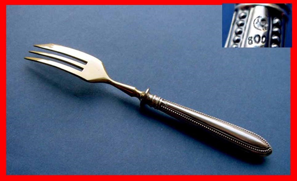 1. Fork/ Cake Fork, 800 Silver, 19th Century C204