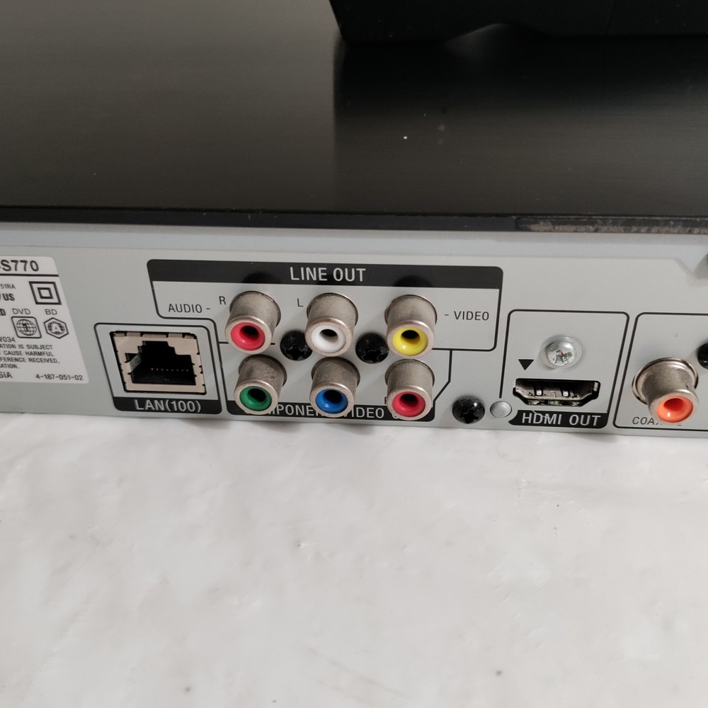 Sony BDP-S770 3D Blu-ray Disc Player With Remote Tested & Works