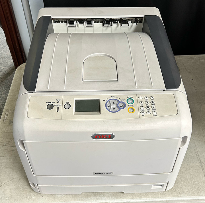 OKI PRO8432WT Sublimation Printer, Lightly Used, Includes $1,700 In Supplies