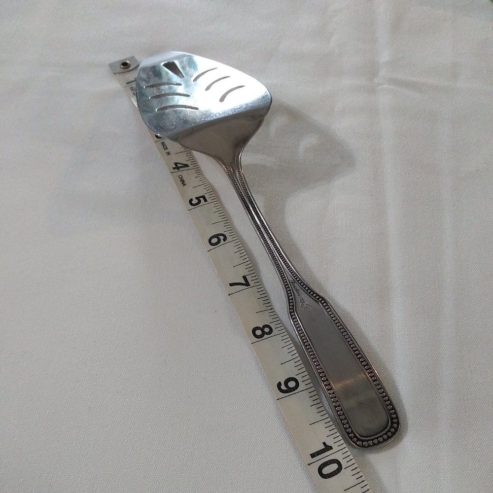 2 PCS Stainless By Salem Japan Beaded Pie Server, Casserole Spoon
