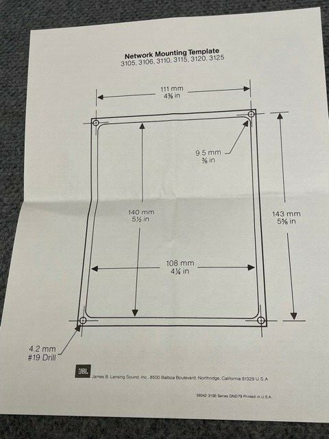 JBL 3110A Frequency Dividing Networks (pair) Used