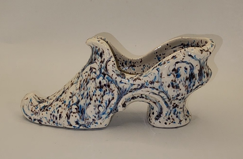 Victorian Ceramic Speckle Splatter Paint Shoe