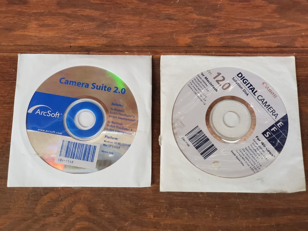 Canon Digital Camera Solution Disc 12.0 & Camera Suite 2.0 ArcSoft Windows