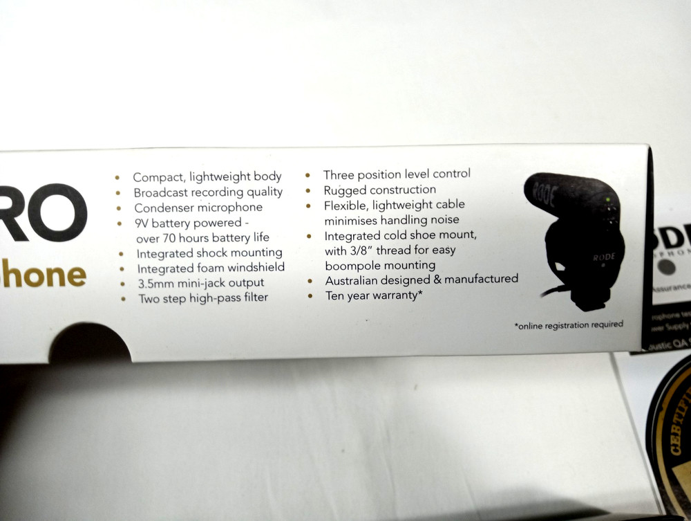 RODE Videomic Pro Compact Shotgun Microphone NEW