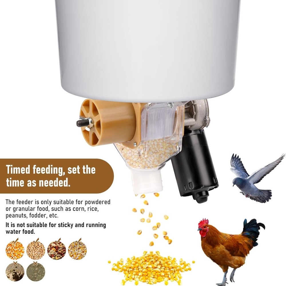 Timed Automatic Chicken Feeder and Duck Feeder, Timed Poultry Feederer Great for