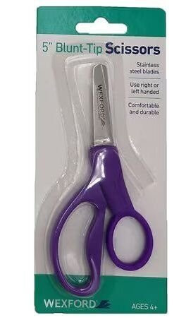 Wexford 5" Blunt Scissors Pack of 1 Assorted Colors