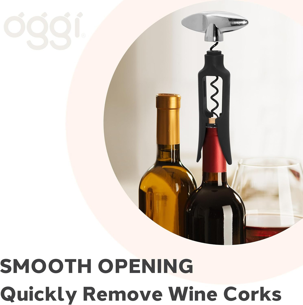 Wine Bottle Opener, Self Pulling Corkscrew - Self-Centering Non-Stick Wine Opene