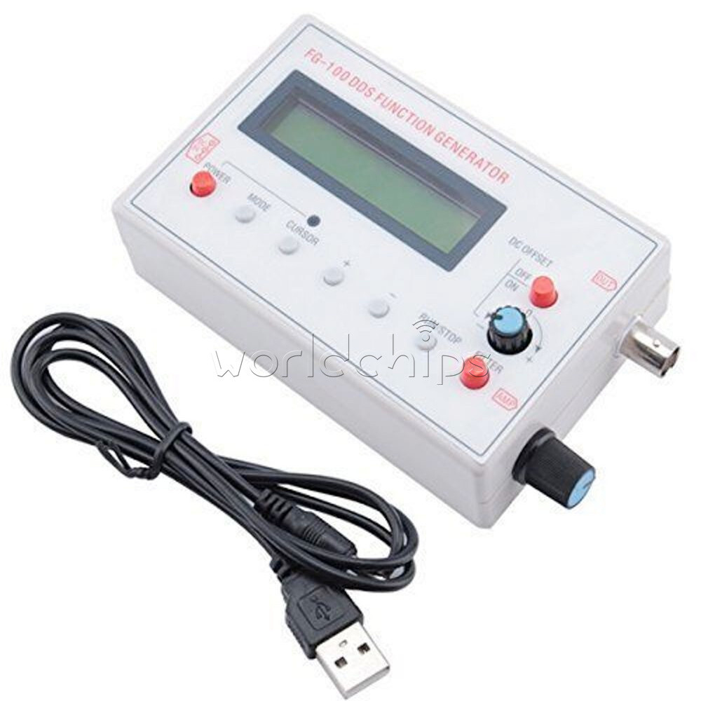 DDS Function Signal Generator Module 1HZ-500KHz Sine + Square Wave + Case FG-100