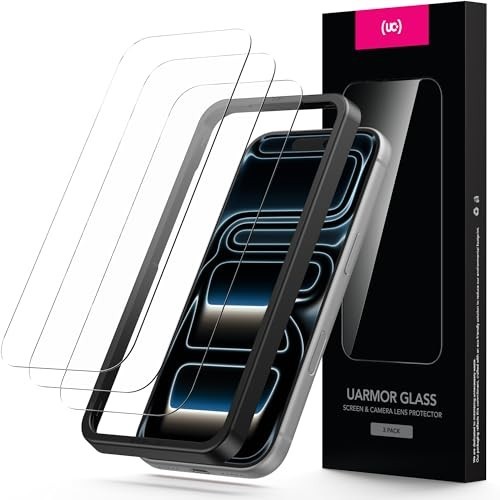 3 Pack Tempered Glass Screen Protector for iPhone 17 Pro Max - 9H Shatterproof,
