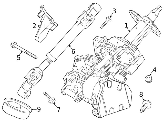 Genuine Ford Column Assembly Bolt W718581-S442