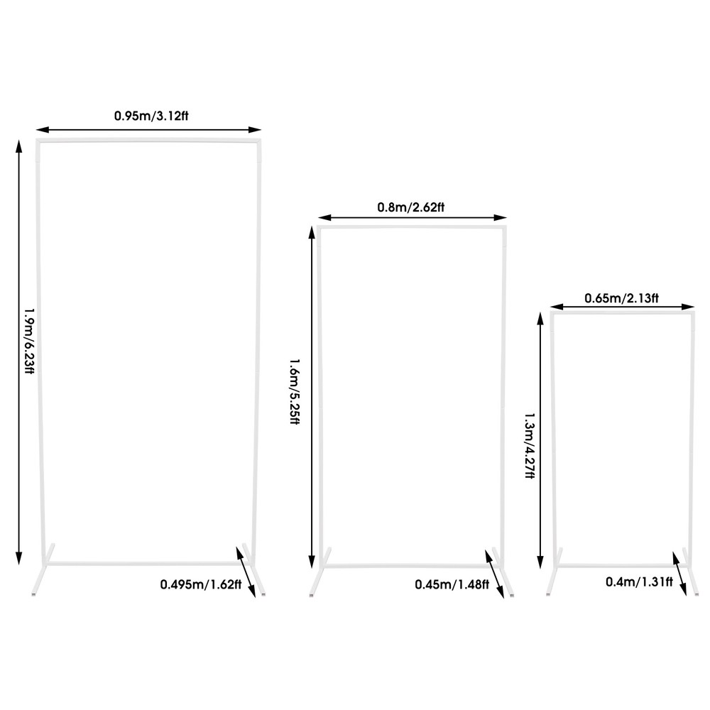 Rectangular Metal Backdrop Stand Rectangular Balloon Frame, Metal Backdrop Stand