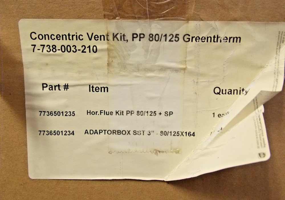 Bosch 7738003218 Greenstar 80/125mm Concentric Up and Out Vent Kit