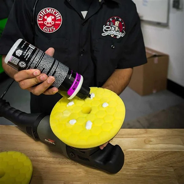 Quantum Hex-Logic 6-1/2" Foam Yellow Heavy Hook-and-Loop Buffing Pad