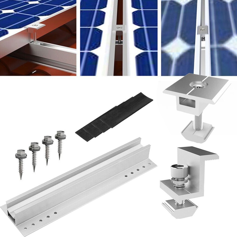 Solar Panel Module Aluminum Bracket Rail Trapezoidal Sheet 30cm Mounting-Rail