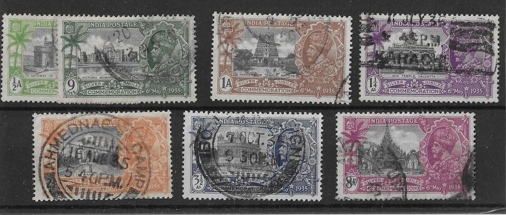 India 1935 Silver Jubilee Set Used