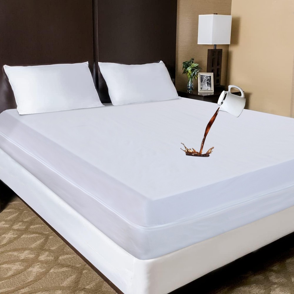 Mattress Encasement Waterproof Protector Zippered Deep Pocket Bed Bug Protector