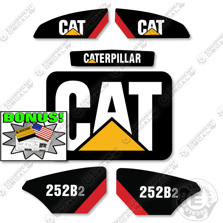 Fits Caterpillar 252B2 Decal Kit Equipment Decals Skid Steer