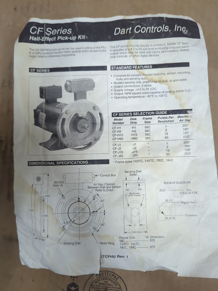 Dart Controls CF. - Sensing Disk