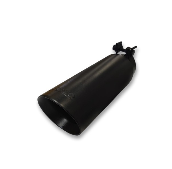 3" In - 4.5" Out - 6" Double Wall Slash Cut Tip 409SS Black