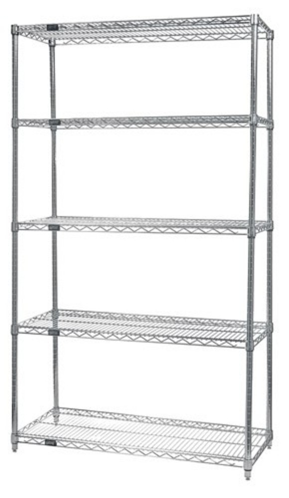 Quantum Storage Systems - Wr63-2160c-5 - Wire 5 Shelf Starter Kit Chrome 63in