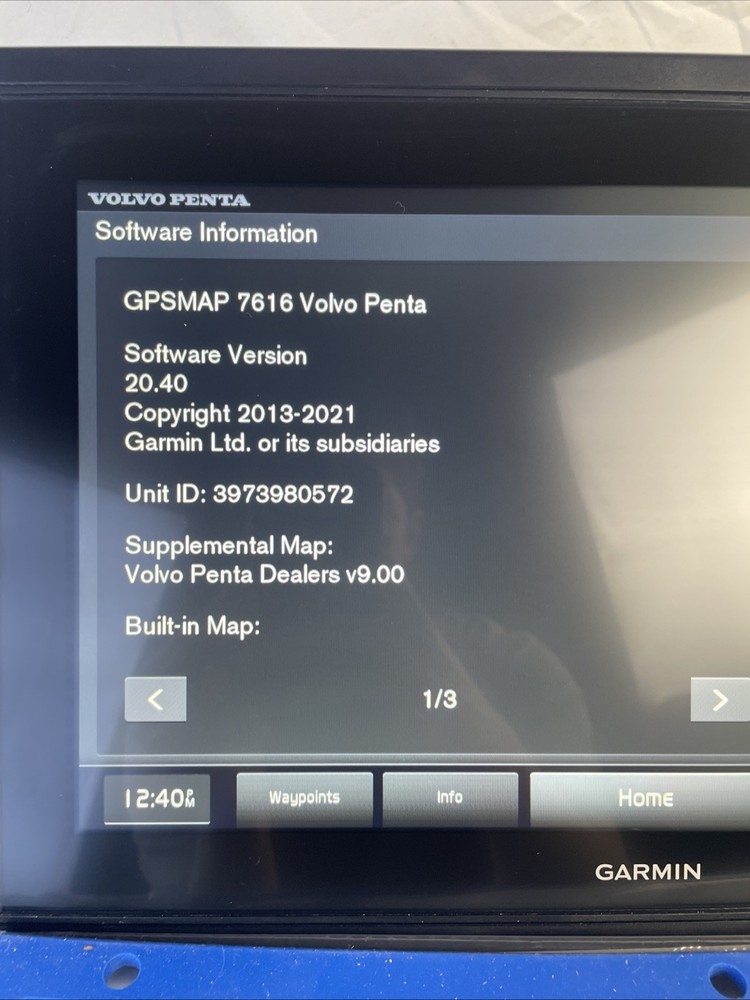 Garmin GPSmap 7616 16″ Chartplotter + Suncover Tested Excellent