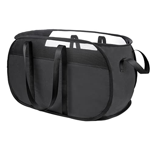Pop Up Laundry Hamper，with Durable Handles collapsible laundry Black
