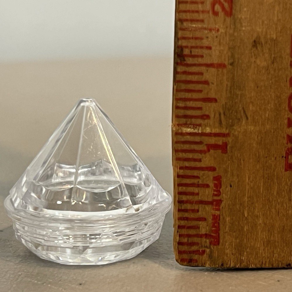 Hershey's Kiss Case Diamond Gem Shape Plastic 1.5"