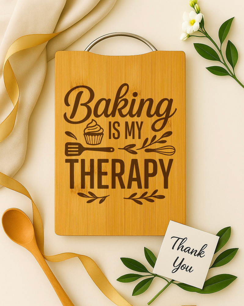 Baking Is My Therapy Cutting Board Personalized Kitchen Gift Baking Lover Gift