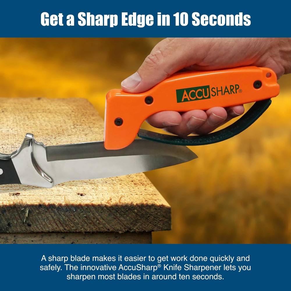 Knife Sharpener Ergonomic Comfortable Handle Compact & Easy to Use Restore an...