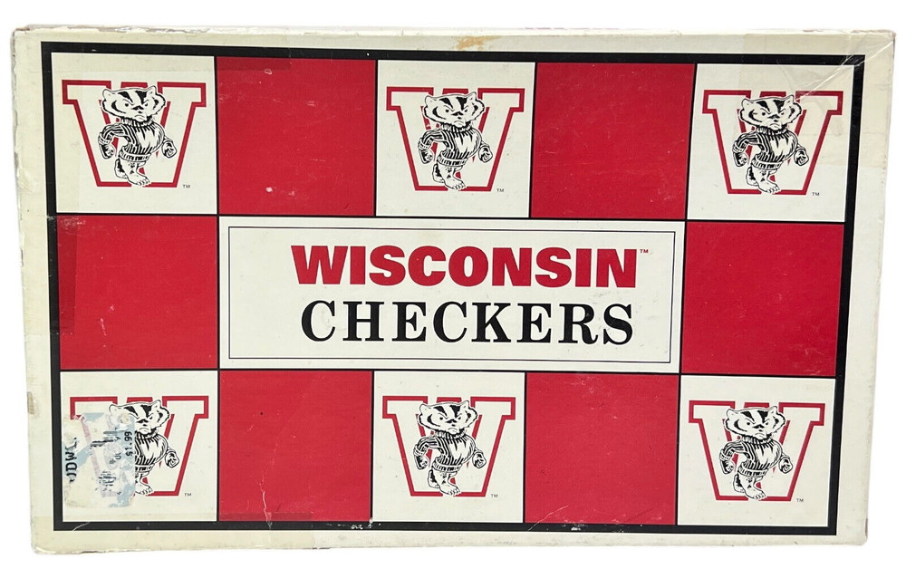 Wisconsin Checkers Game - Badgers - EUC - COMPLETE