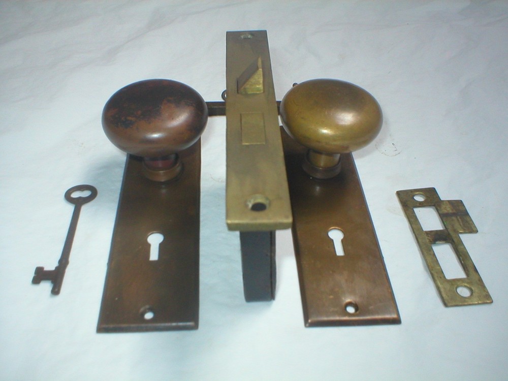 Antique Craftsman Era Solid Brass Door Hardware
