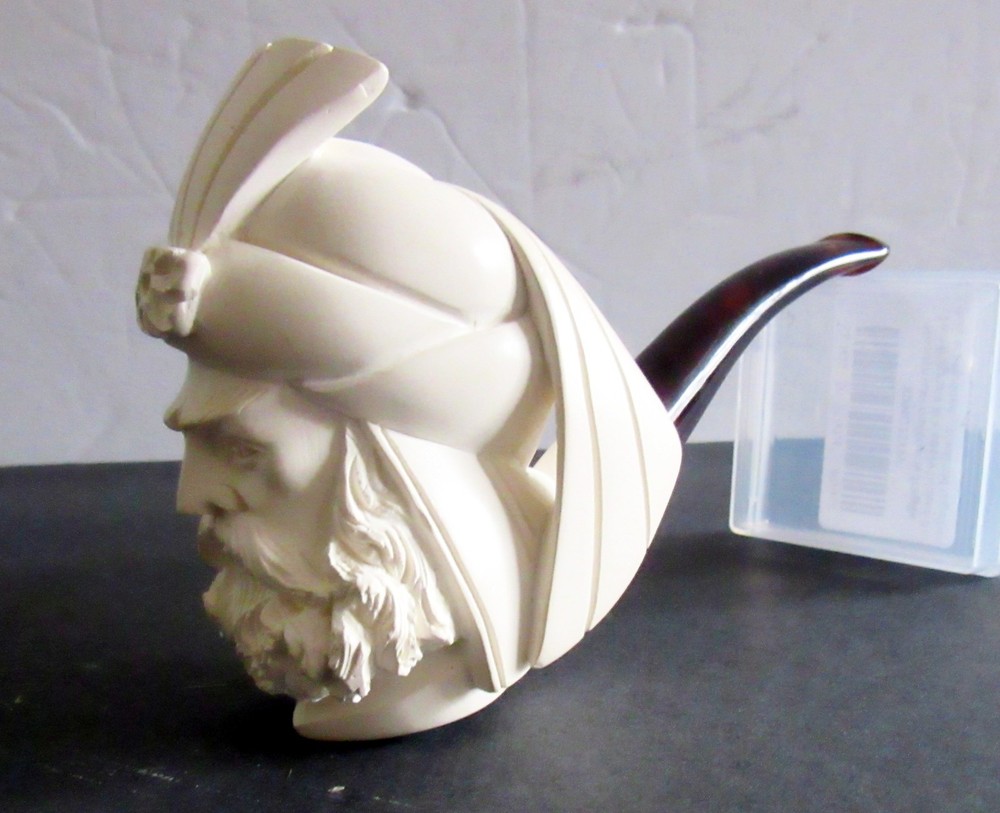 Turkish Meerschaum Pipe with Sultan's Head