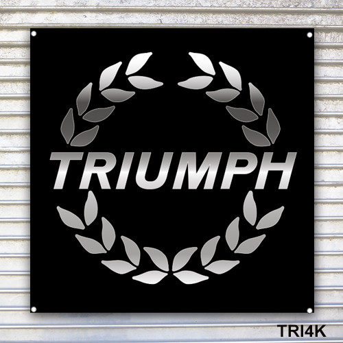 Triumph  Banner Sign Garage Wall Art