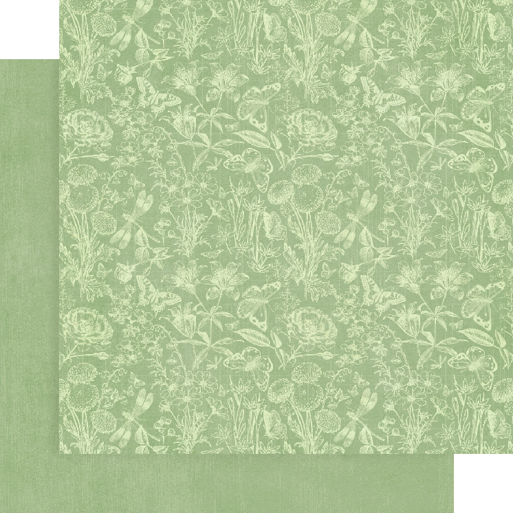 Graphic 45 - FLOWER MARKET (8 Sheets) 12x12 Patterns & Solids Paper Set