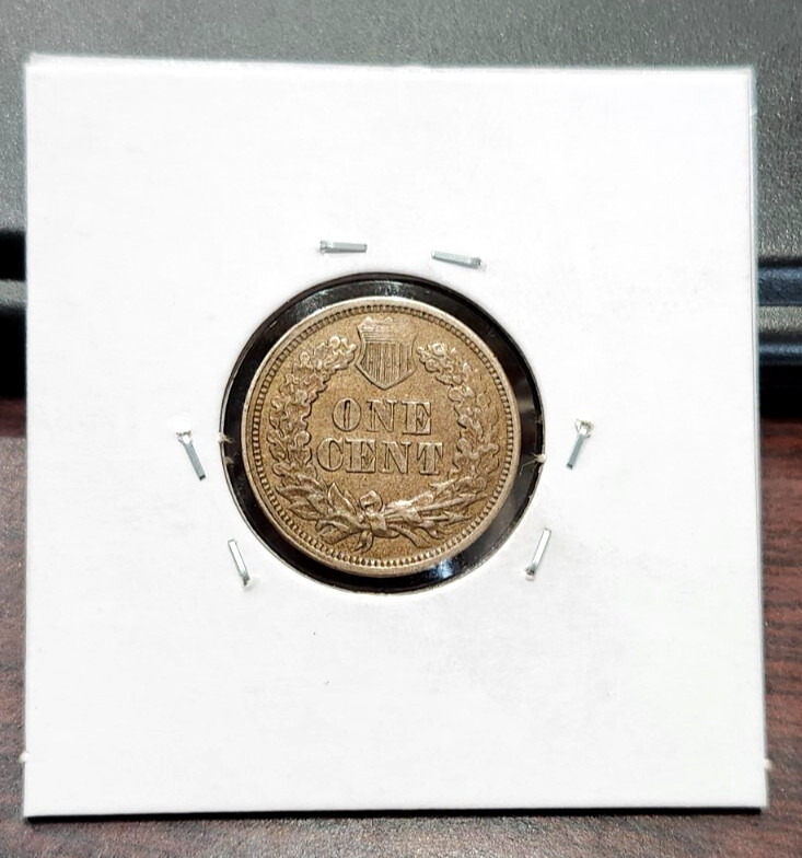 1863 Indian Head Cent - High Grade - Full LIB & 3.5 Diamonds