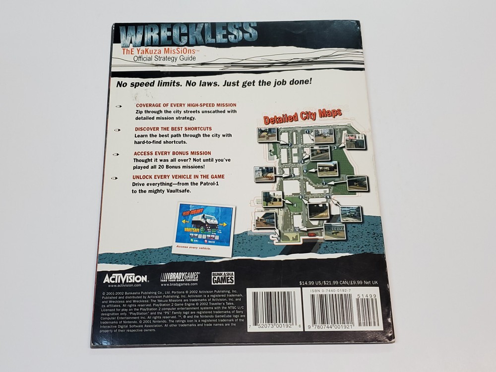 Wreckless Prima Strategy Guide Book *wear