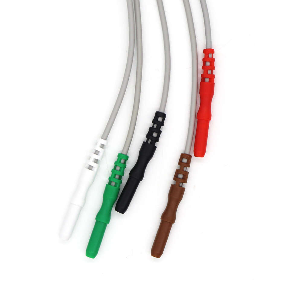 ECG EKG Cable 5 Leads Snap - Generic DIN 1.5mm
