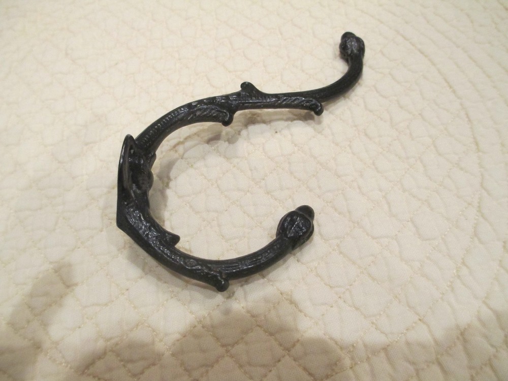 Vintage Wall Hook - Black Cast Iron