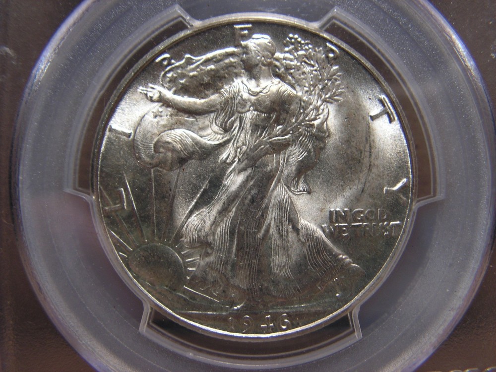 1946 - D Walking Liberty Half Dollar. PCGS MS 64.