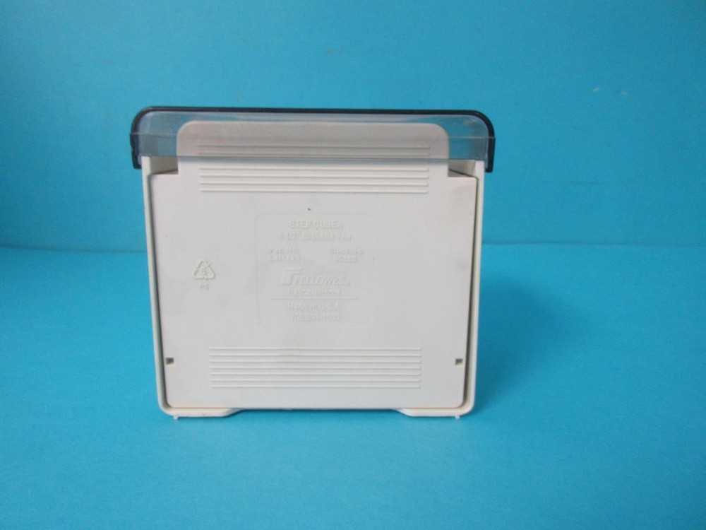 Fellowes Step Cube Plus Diskette File Hold 15 3-1/2" Floppy Disk Disc Vintage
