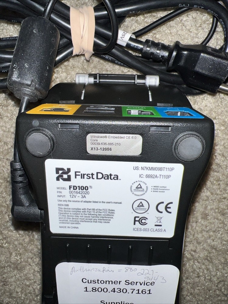 First Data FD100 TI Credit Card Terminal