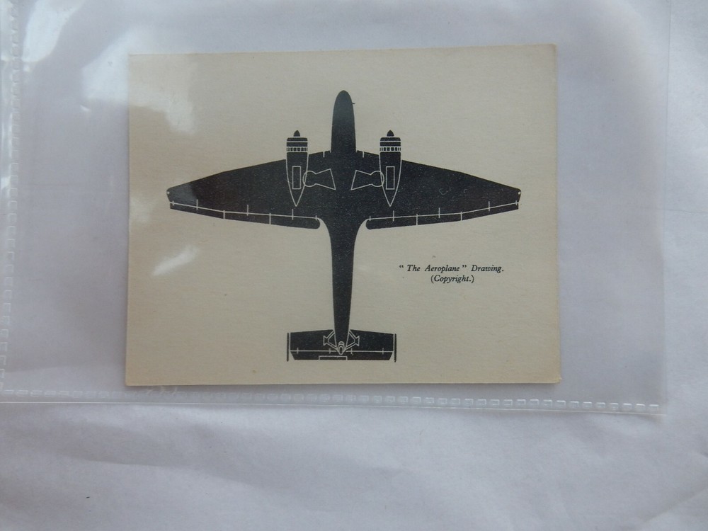 WW2 ERA SMALL RECOGNITION CARD   TYPE  ?    9 X 8 CM  /  -  ;L